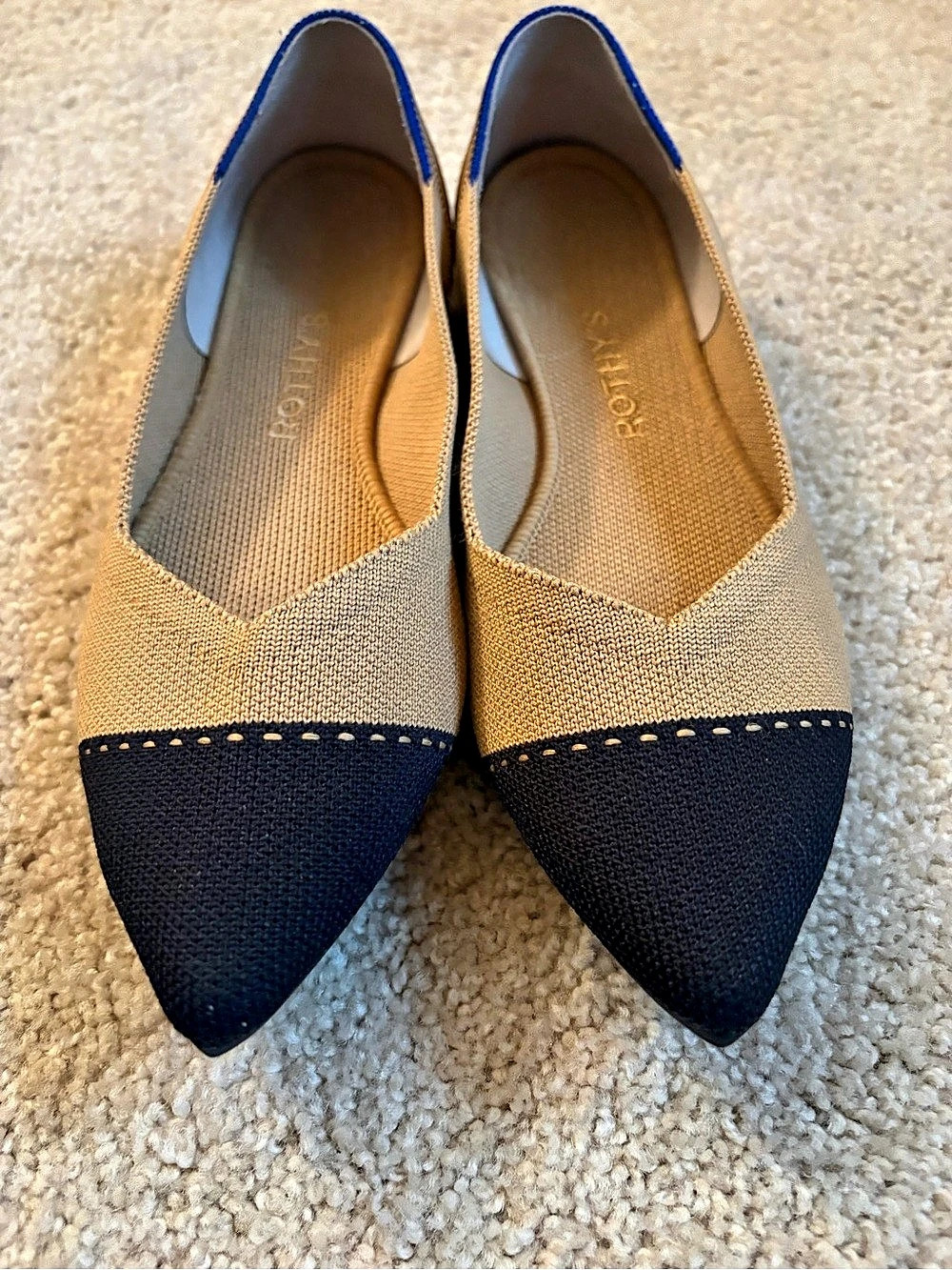 Rothy's The Point Cap-Toe Color Block Flats